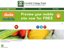 Tablet Screenshot of cowlickcottagefarm.com